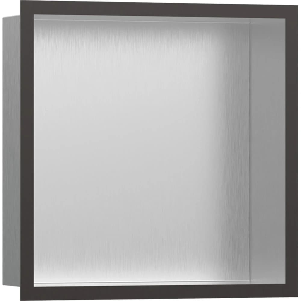 Hansgrohe XtraStoris Individual 30x30x10 Cm Mat Siyah Çerçeveli Paslanmaz Çelik Duvar Nişi