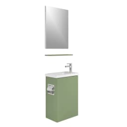Kale Minimalist 50 Cm Yeşil Banyo Dolabı Takımı görsel 1