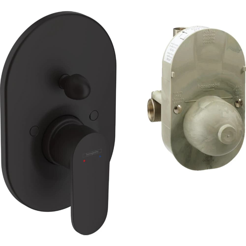 Hansgrohe Vernis Blend Mat Siyah Ankastre Banyo Batarya Seti