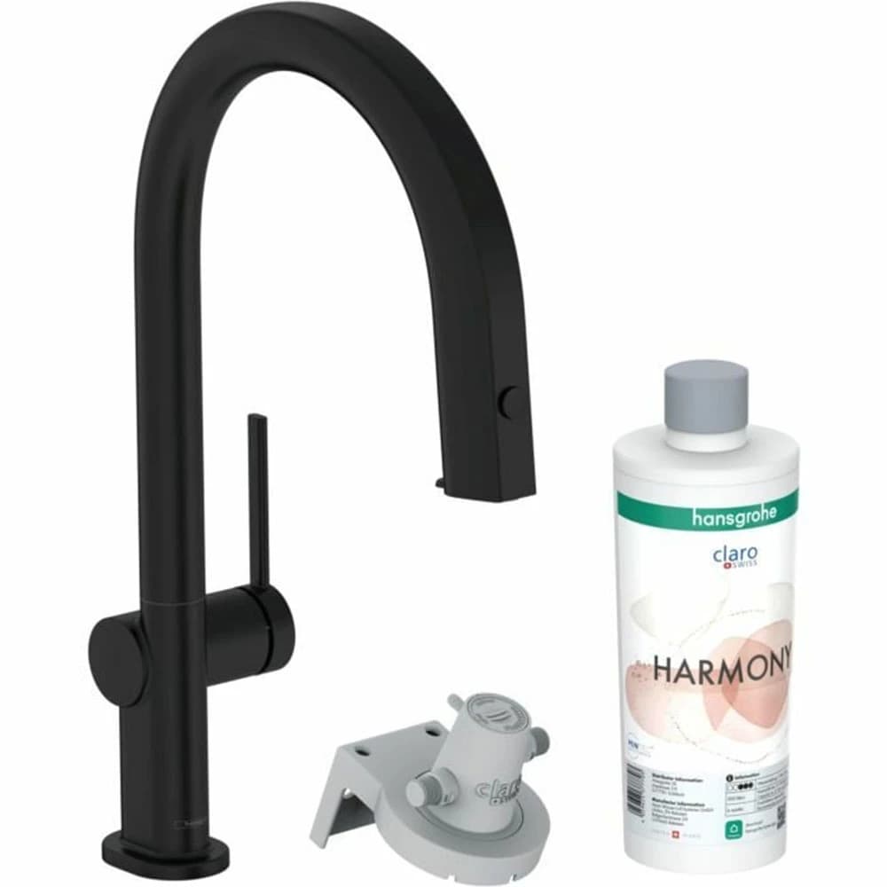 Hansgrohe Aqittura M91 Mat Siyah Evye Bataryası 76800670