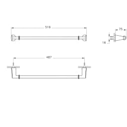 Artema Base 800 Uzun Havluluk Krom A44083 görsel 2