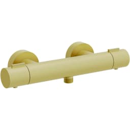 Artema Base Round Fırçalı Altın Termostatik Duş Bataryası - A4729925 görsel 1