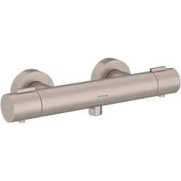 Artema Base Round Fırçalı Nikel Termostatik Duş Bataryası - A4729934 görsel 1