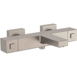 Artema Base Square Fırçalı Nikel Termostatik Banyo Bataryası - A4730234 görsel 1