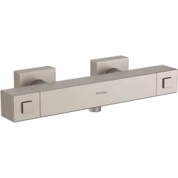 Artema Base Square Fırçalı Nikel Termostatik Duş Bataryası - A4730134 görsel 1