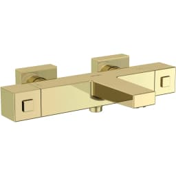 Artema Base Square Soft Altın Termostatik Banyo Bataryası - A4730274 görsel 1