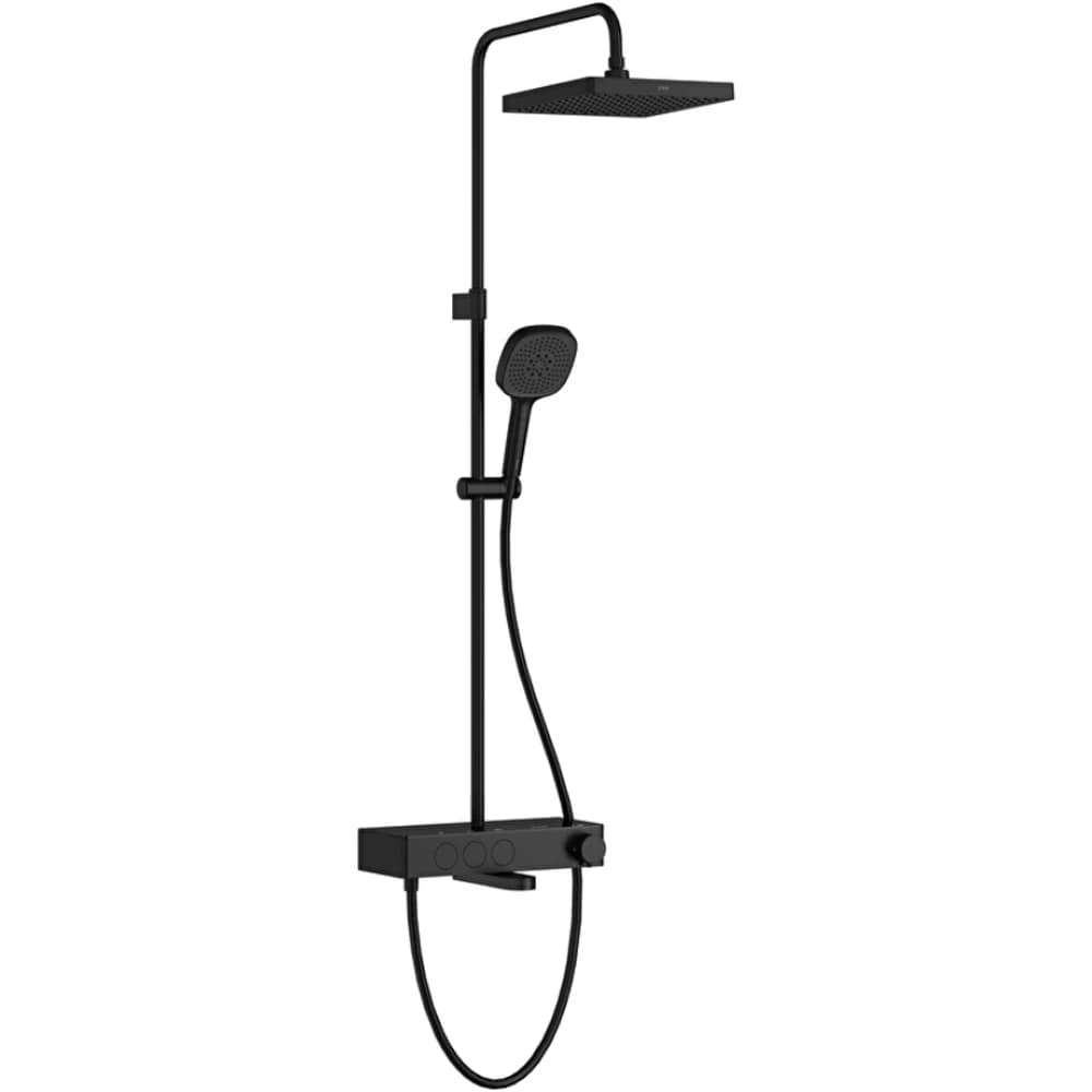 Artema Core Square 250 Termostatik Banyo Bataryalı Mat Siyah Duş Kolonu - A4731036