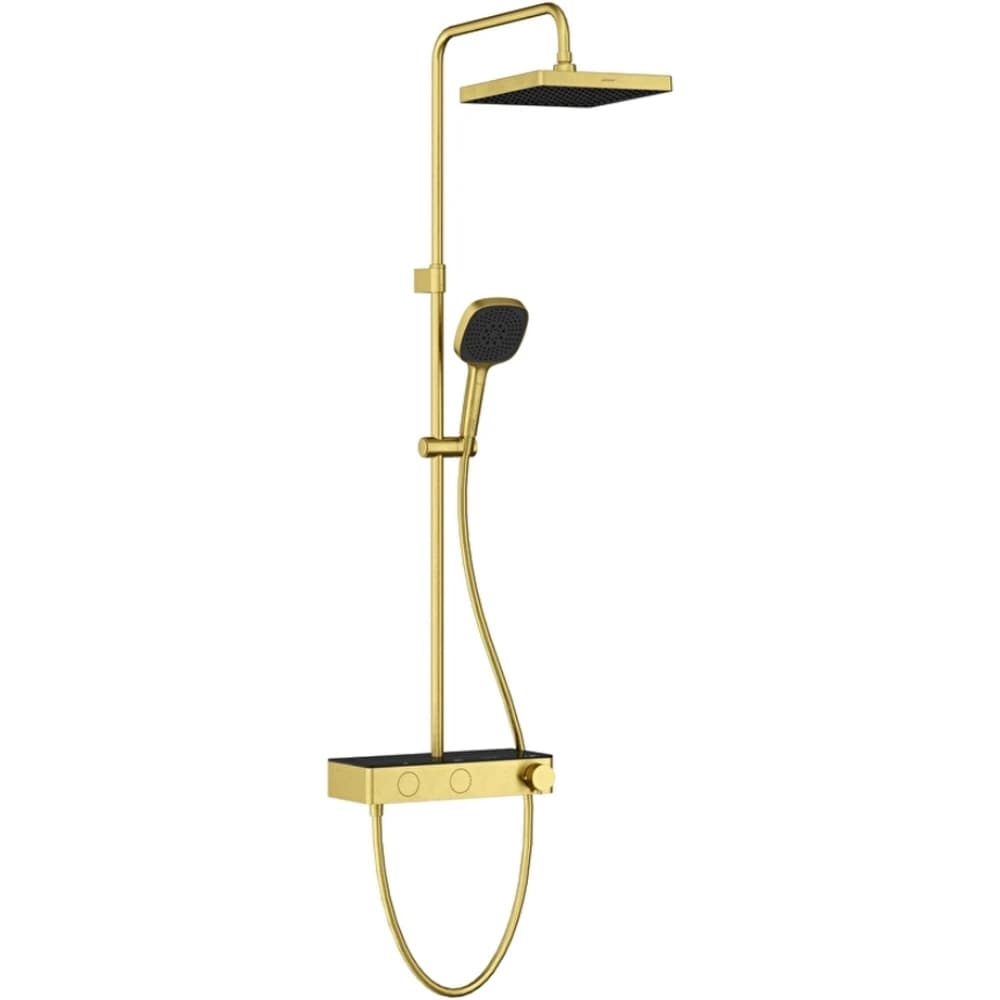 Artema Core Square 250 Termostatik Duş Bataryalı Fırçalı Altın Duş Kolonu - A4731225