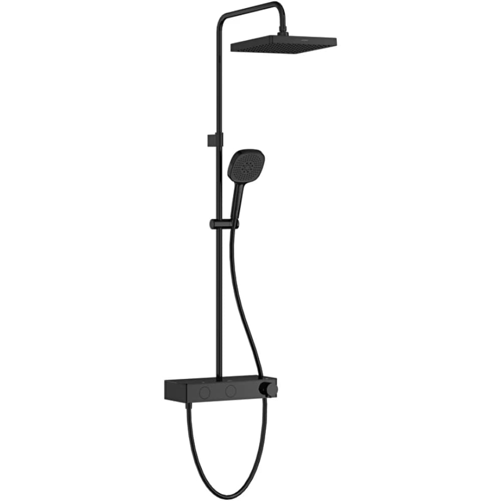 Artema Core Square 250 Termostatik Duş Bataryalı Parlak Siyah Duş Kolonu - A4731239