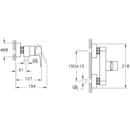 Artema Flow Square Mat Siyah Duş Bataryası - A4293136 görsel 2