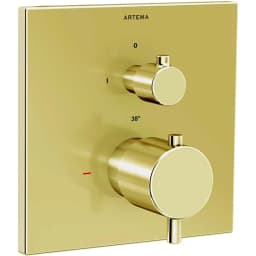 Artema AquaHeat Square Soft Altın Ankastre Termostatik Banyo Bataryası - A4326874 görsel 1