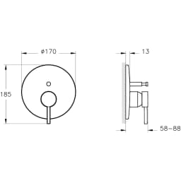 Artema Minimax Round Soft Bakır Ankastre Banyo Bataryası - A4370829 görsel 2