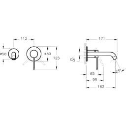 Artema Minimax Round Soft Bakır Ankastre Lavabo Bataryası - A4353729 görsel 2