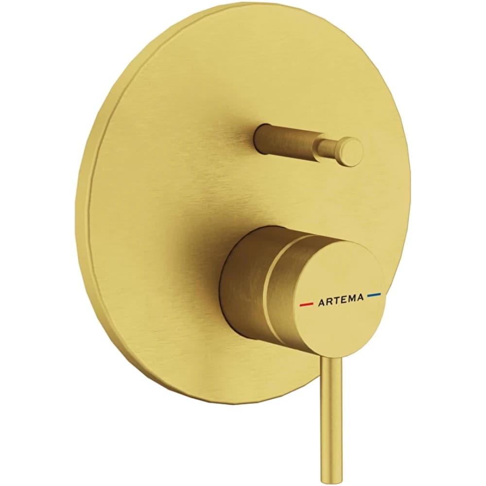 Artema Minimax Round Fırçalı Altın Ankastre Banyo Bataryası - A4362025