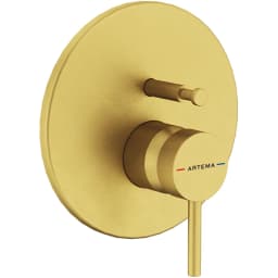 Artema Minimax Round Fırçalı Altın Ankastre Banyo Bataryası - A4370825 görsel 1