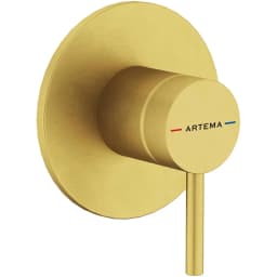 Artema Minimax Round Fırçalı Altın Ankastre Duş Bataryası - A4371025 görsel 1
