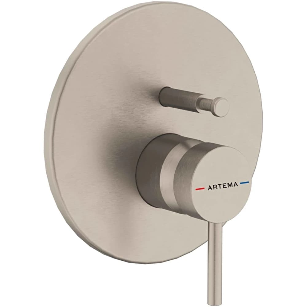 Artema Minimax Round Fırçalı Nikel Ankastre Banyo Bataryası - A4370834