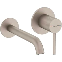 Artema Minimax Round Fırçalı Nikel Ankastre Lavabo Bataryası - A4353734 görsel 1