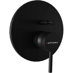 Artema Minimax Round Mat Siyah Ankastre Banyo Bataryası - A4370836 görsel 1