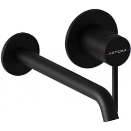 Artema Minimax Round Mat Siyah Ankastre Lavabo Bataryası - A4354936 görsel 1