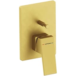 Artema Minimax Square Fırçalı Altın Ankastre Banyo Bataryası - A4373225 görsel 1