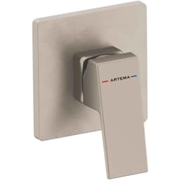 Artema Minimax Square Fırçalı Nikel Ankastre Duş Bataryası - A4373334 görsel 1