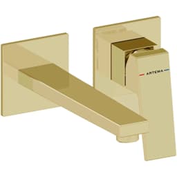 Artema Minimax Square Soft Altın Ankastre Lavabo Bataryası - A4359374 görsel 1