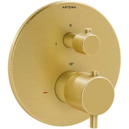 Artema V-Box Fırçalı Altın Ankastre Termostatik Duş Bataryası - A4334825 görsel 1