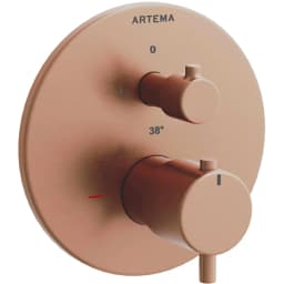 Artema V-Box Fırçalı Bakır Ankastre Termostatik Banyo Bataryası - A4325824 görsel 1