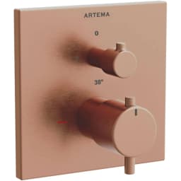 Artema V-Box Fırçalı Bakır Ankastre Termostatik Banyo Bataryası - A4326824 görsel 1