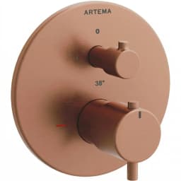 Artema V-Box Fırçalı Bakır Ankastre Termostatik Duş Bataryası - A4334824 görsel 1