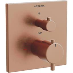 Artema V-Box Fırçalı Bakır Ankastre Termostatik Duş Bataryası - A4335824 görsel 1