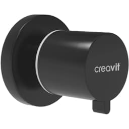 Creavit 1/2-1/2 Mat Siyah Ara Kesme Valfi görsel 1