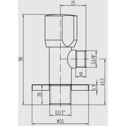 Creavit 1/2-3/8 Aç-Kapa Ara Musluk - MS.JK001 görsel 2