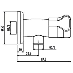 Creavit 1/2-3/8 Alfa Vola Ara Musluk - MS.AC338 görsel 2