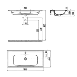 Creavit Erine 100 Cm Etajerli Lavabo görsel 2