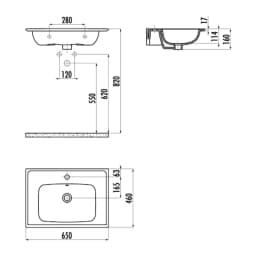 Creavit Erine 65 Cm Etajerli Lavabo görsel 2