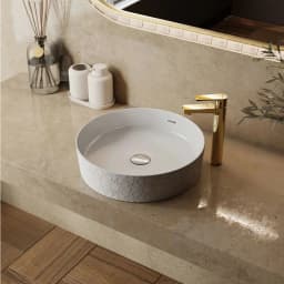 Creavit Loop 40 Cm Yuvarlak Selçuklu Rölyefli Yuvarlak Çanak Lavabo görsel 2