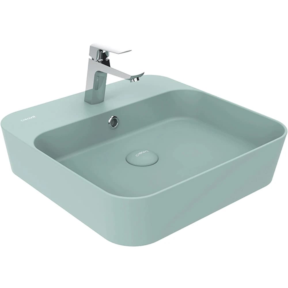 Creavit Loop 45 Cm Kare Nil Yeşili Çanak Lavabo