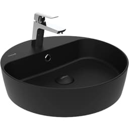 Creavit Loop 45 Cm Yuvarlak Mat Siyah Çanak Lavabo - LP146 görsel 1