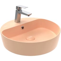 Creavit Loop 45 Cm Yuvarlak Şeftali Tüyü Çanak Lavabo - LP146 görsel 1