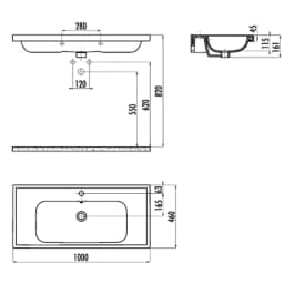 Creavit Obi 100 Cm Etajerli Lavabo görsel 3