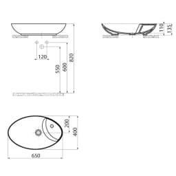 Creavit Petra 65 Cm Tezgahüstü Lavabo görsel 3