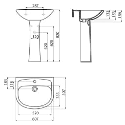 Creavit Pitta 60 Cm Lavabo görsel 3