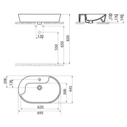 Creavit Topic 70 Cm Çanak Lavabo görsel 2