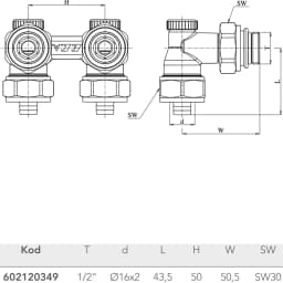 Eca 1/2 Allen Kontrollü Stop Tip Köşe H-Valf - 602120349 görsel 2
