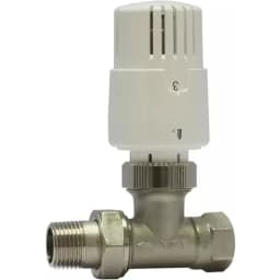 Eca 1/2 Beyaz Termostatik Düz Radyatör Valfi - 602120756 görsel 1
