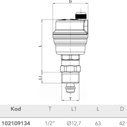 Eca 1/2 Çek Valfli Otomatik Hava Atıcı - 102109134 görsel 2