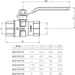 Eca 1 1/4 Doğalgaz Küresel Valf - 602122154 görsel 2