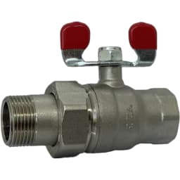 Eca 1 Kırmızı Volan Rakorlu Küresel Valf - 102122205 görsel 1